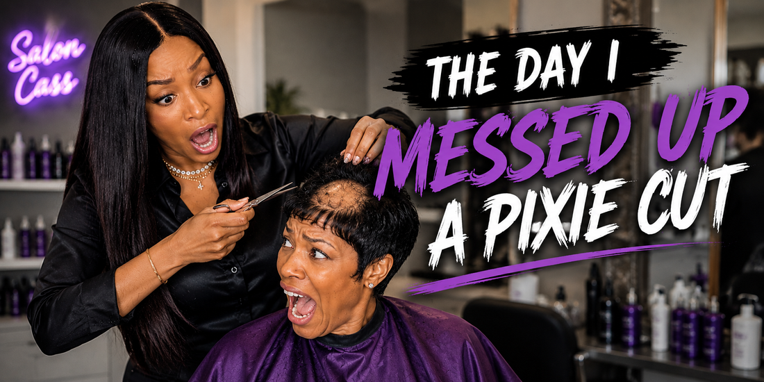 Master Hair stylist Shaunda Cass tells her story about the time she ruined a clients pixie cut!